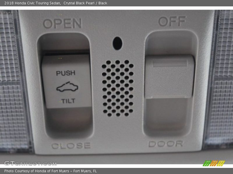 Crystal Black Pearl / Black 2018 Honda Civic Touring Sedan