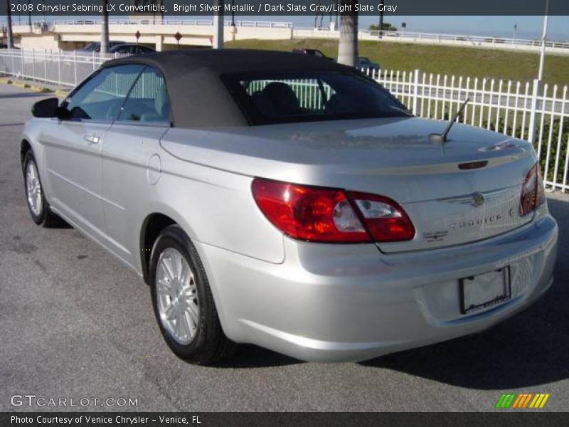 Bright Silver Metallic / Dark Slate Gray/Light Slate Gray 2008 Chrysler Sebring LX Convertible