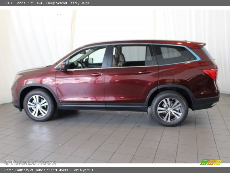 Deep Scarlet Pearl / Beige 2018 Honda Pilot EX-L