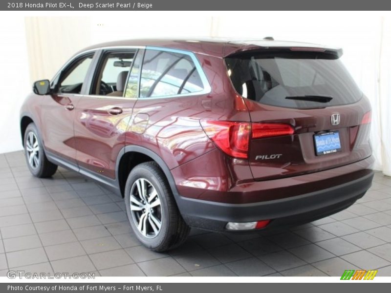 Deep Scarlet Pearl / Beige 2018 Honda Pilot EX-L