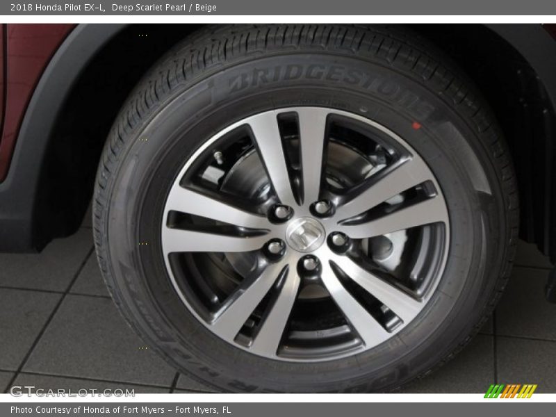 Deep Scarlet Pearl / Beige 2018 Honda Pilot EX-L
