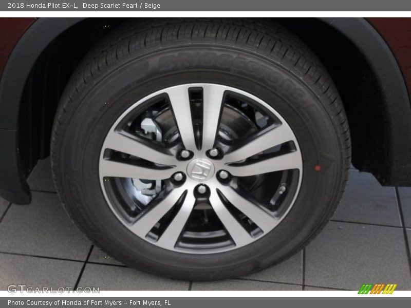 Deep Scarlet Pearl / Beige 2018 Honda Pilot EX-L