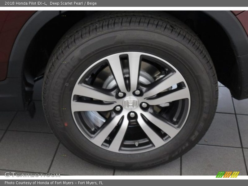 Deep Scarlet Pearl / Beige 2018 Honda Pilot EX-L
