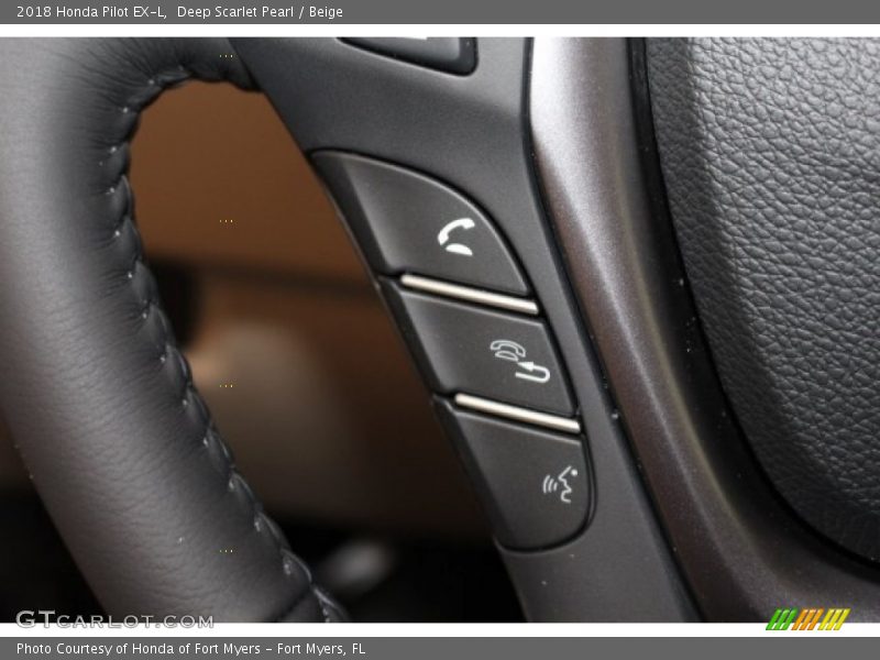 Deep Scarlet Pearl / Beige 2018 Honda Pilot EX-L