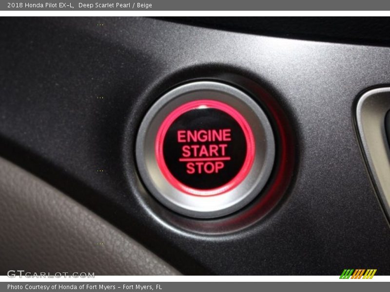 Deep Scarlet Pearl / Beige 2018 Honda Pilot EX-L