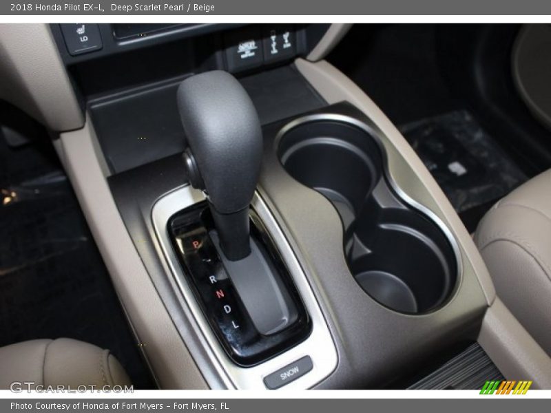 Deep Scarlet Pearl / Beige 2018 Honda Pilot EX-L