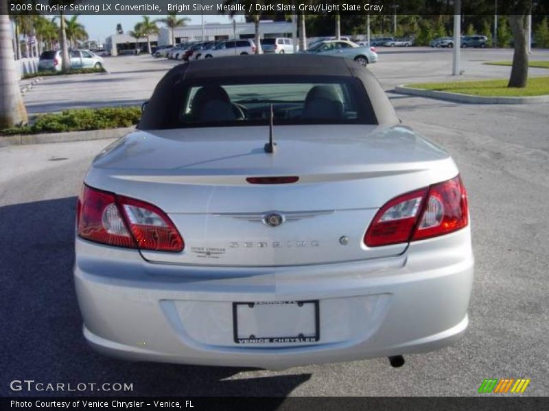 Bright Silver Metallic / Dark Slate Gray/Light Slate Gray 2008 Chrysler Sebring LX Convertible