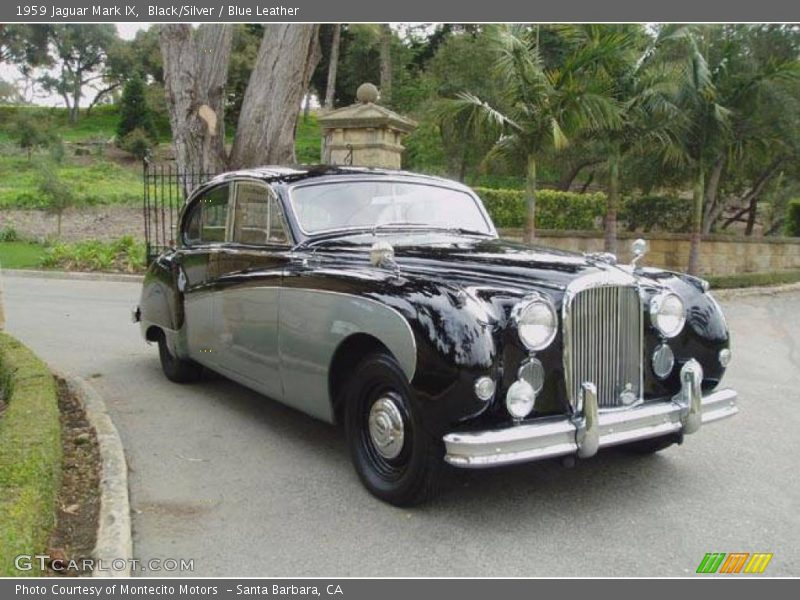 Black/Silver / Blue Leather 1959 Jaguar Mark IX