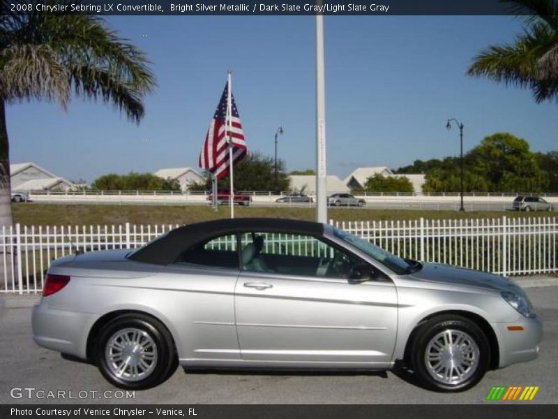 Bright Silver Metallic / Dark Slate Gray/Light Slate Gray 2008 Chrysler Sebring LX Convertible