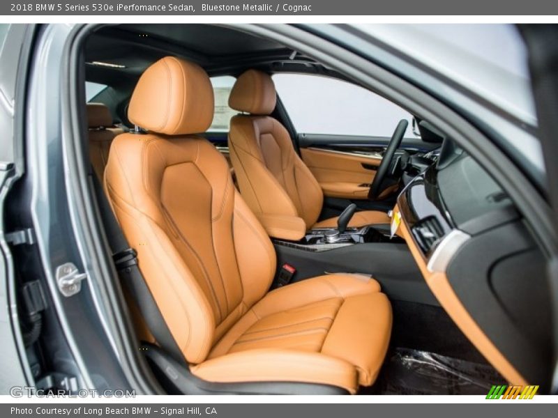 Bluestone Metallic / Cognac 2018 BMW 5 Series 530e iPerfomance Sedan