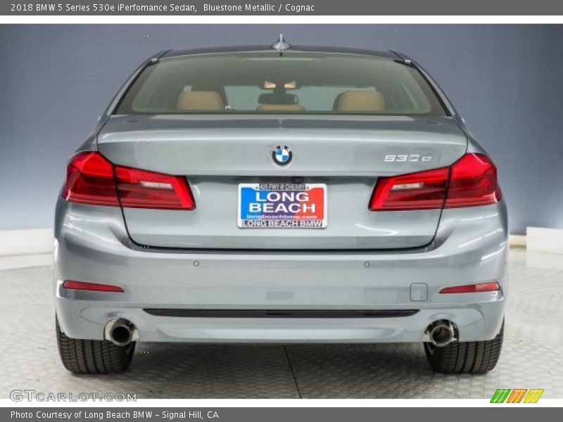 Bluestone Metallic / Cognac 2018 BMW 5 Series 530e iPerfomance Sedan