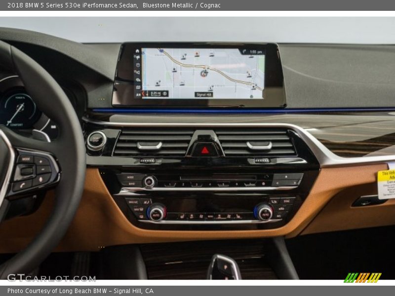 Bluestone Metallic / Cognac 2018 BMW 5 Series 530e iPerfomance Sedan