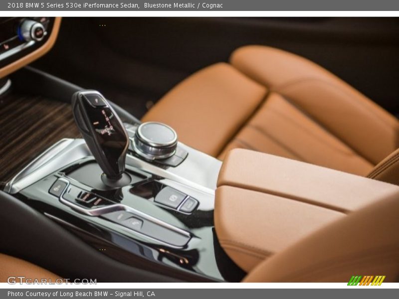 Bluestone Metallic / Cognac 2018 BMW 5 Series 530e iPerfomance Sedan