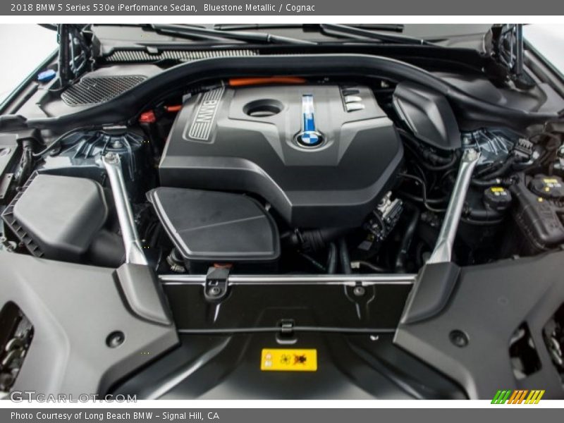 Bluestone Metallic / Cognac 2018 BMW 5 Series 530e iPerfomance Sedan