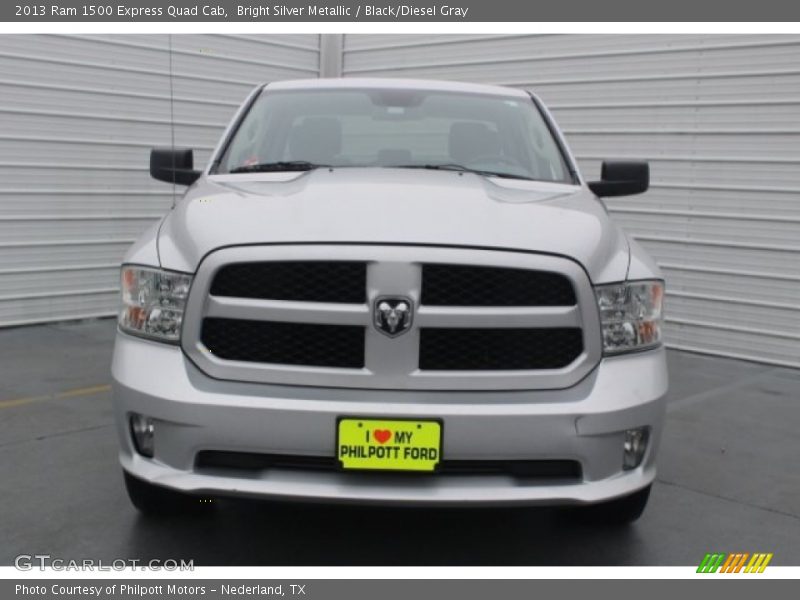 Bright Silver Metallic / Black/Diesel Gray 2013 Ram 1500 Express Quad Cab