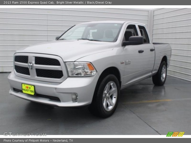 Bright Silver Metallic / Black/Diesel Gray 2013 Ram 1500 Express Quad Cab