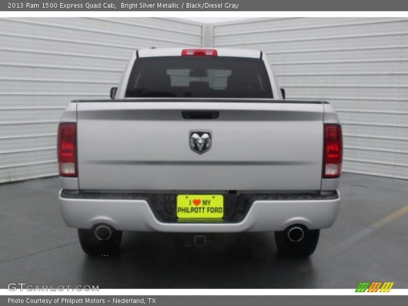 Bright Silver Metallic / Black/Diesel Gray 2013 Ram 1500 Express Quad Cab