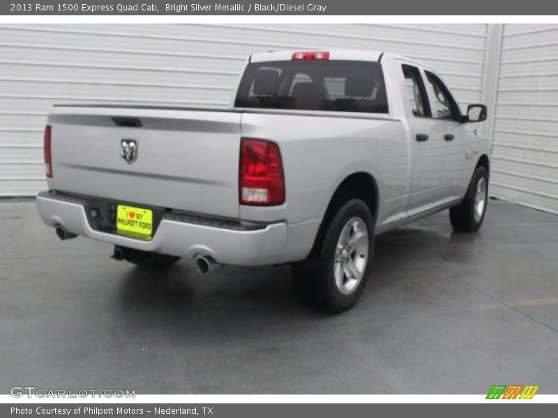 Bright Silver Metallic / Black/Diesel Gray 2013 Ram 1500 Express Quad Cab