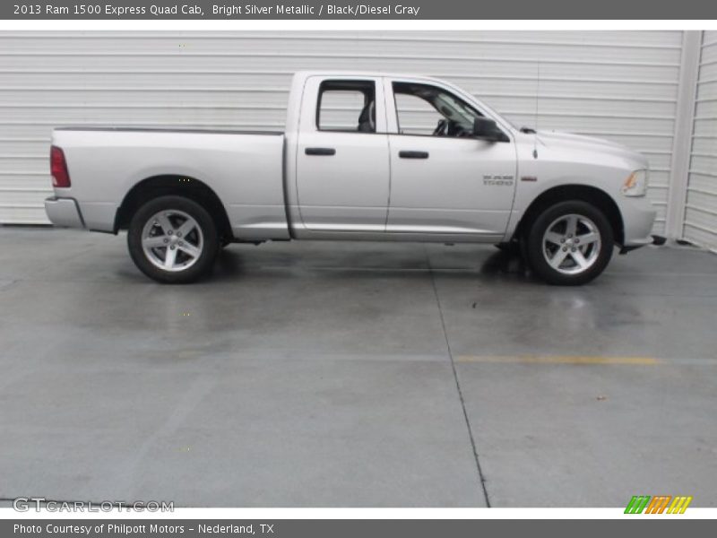 Bright Silver Metallic / Black/Diesel Gray 2013 Ram 1500 Express Quad Cab