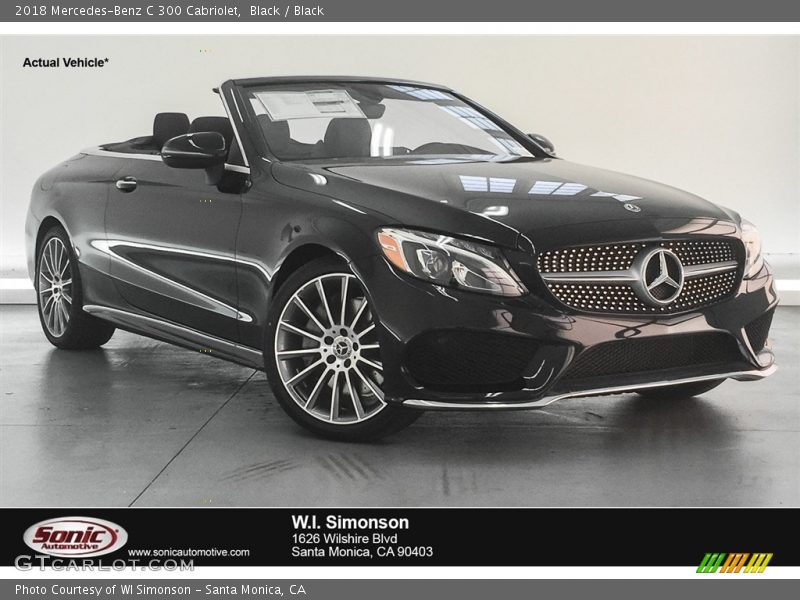 Black / Black 2018 Mercedes-Benz C 300 Cabriolet