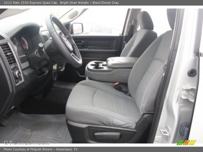 Bright Silver Metallic / Black/Diesel Gray 2013 Ram 1500 Express Quad Cab