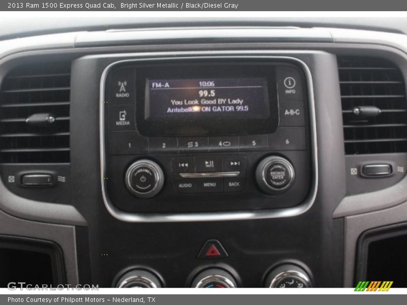 Bright Silver Metallic / Black/Diesel Gray 2013 Ram 1500 Express Quad Cab