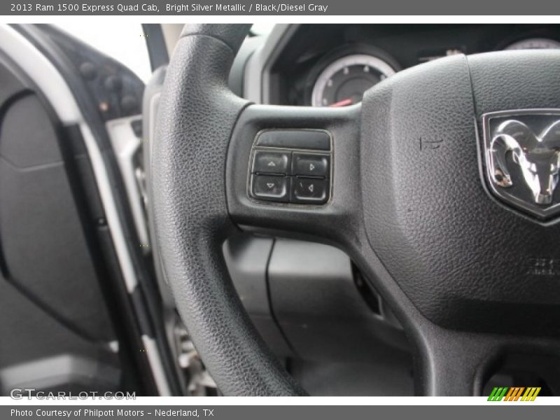 Bright Silver Metallic / Black/Diesel Gray 2013 Ram 1500 Express Quad Cab