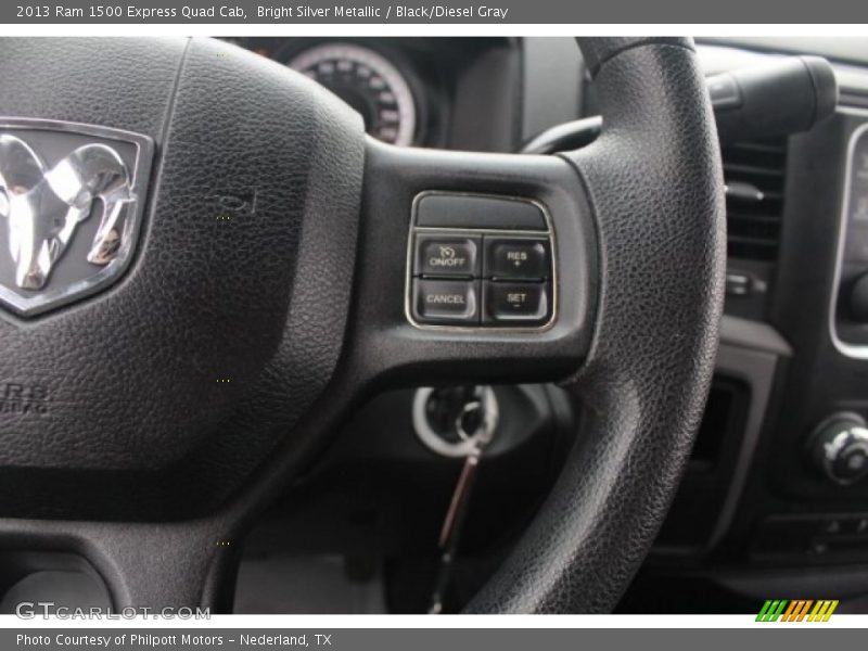 Bright Silver Metallic / Black/Diesel Gray 2013 Ram 1500 Express Quad Cab