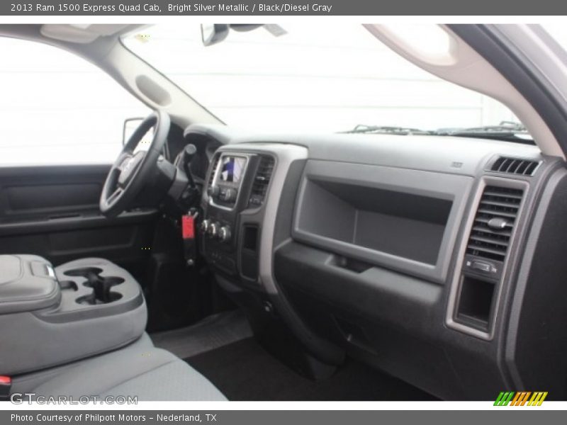 Bright Silver Metallic / Black/Diesel Gray 2013 Ram 1500 Express Quad Cab