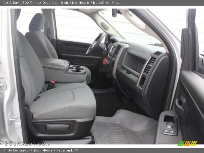 Bright Silver Metallic / Black/Diesel Gray 2013 Ram 1500 Express Quad Cab