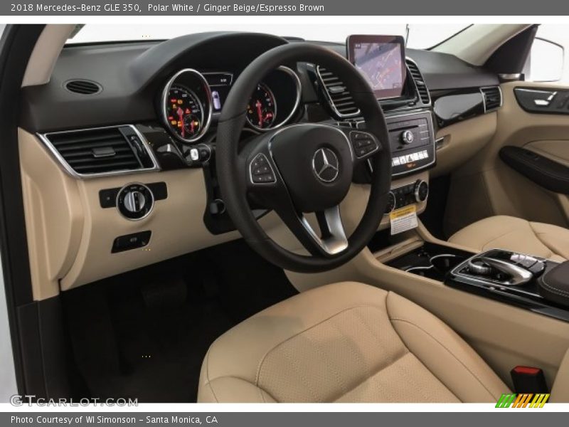 Polar White / Ginger Beige/Espresso Brown 2018 Mercedes-Benz GLE 350