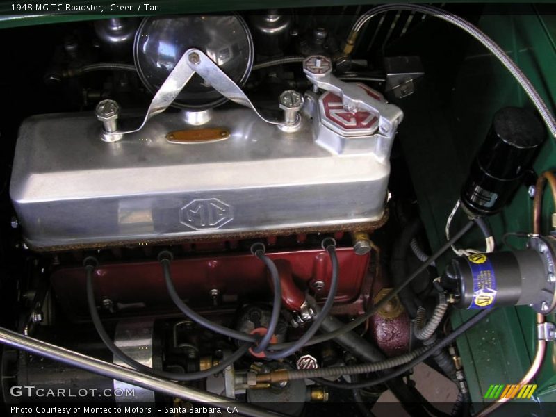  1948 TC Roadster Engine - 1250 cc XPAG OHV 8-Valve 4 Cylinder