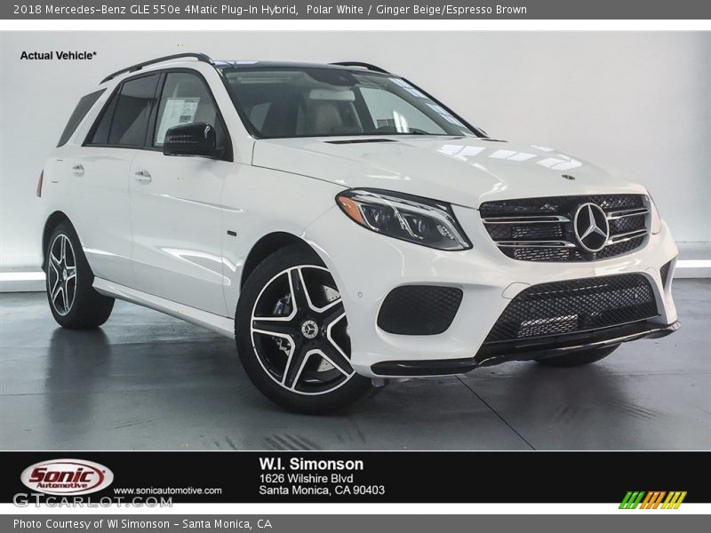 Polar White / Ginger Beige/Espresso Brown 2018 Mercedes-Benz GLE 550e 4Matic Plug-In Hybrid