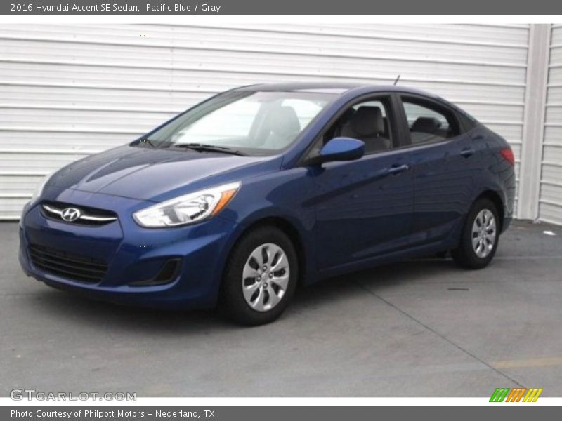 Pacific Blue / Gray 2016 Hyundai Accent SE Sedan