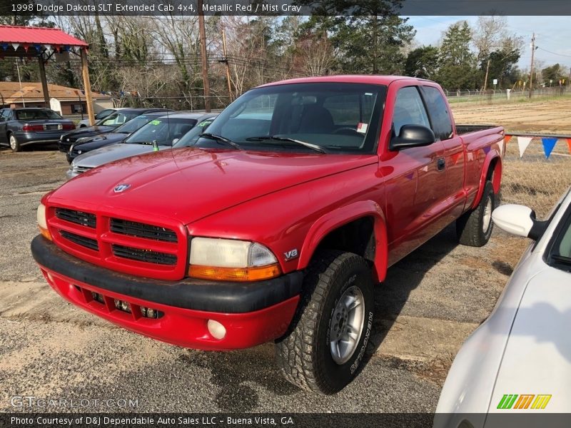 Metallic Red / Mist Gray 1998 Dodge Dakota SLT Extended Cab 4x4