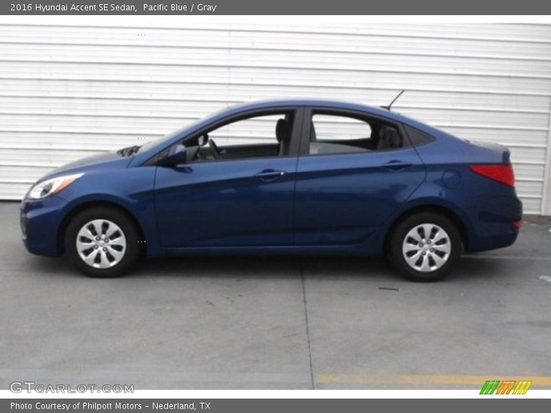 Pacific Blue / Gray 2016 Hyundai Accent SE Sedan