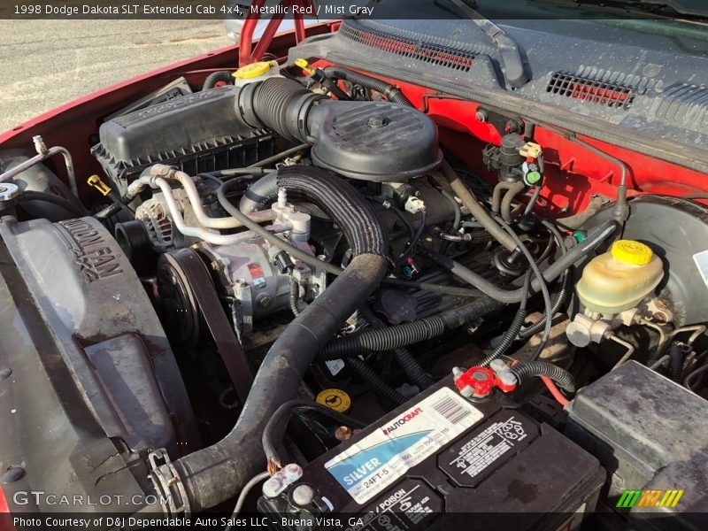 Metallic Red / Mist Gray 1998 Dodge Dakota SLT Extended Cab 4x4