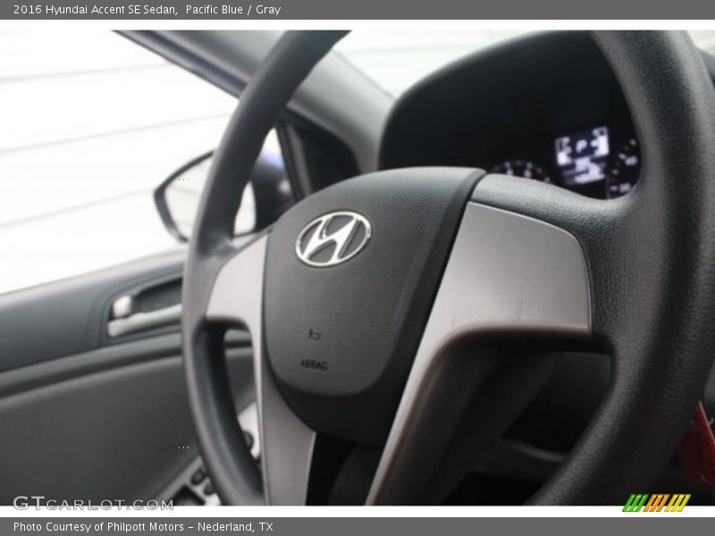 Pacific Blue / Gray 2016 Hyundai Accent SE Sedan
