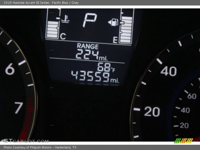 Pacific Blue / Gray 2016 Hyundai Accent SE Sedan