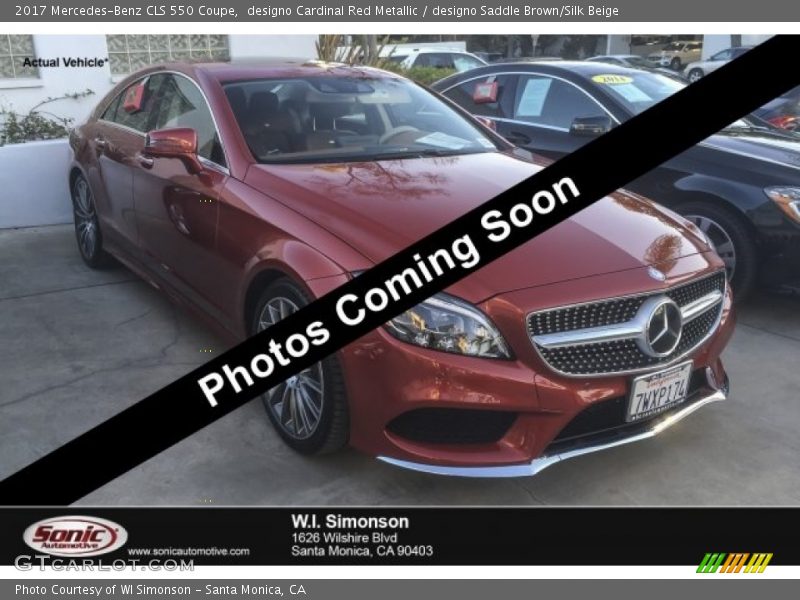 designo Cardinal Red Metallic / designo Saddle Brown/Silk Beige 2017 Mercedes-Benz CLS 550 Coupe