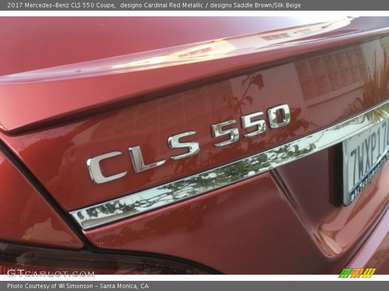 designo Cardinal Red Metallic / designo Saddle Brown/Silk Beige 2017 Mercedes-Benz CLS 550 Coupe