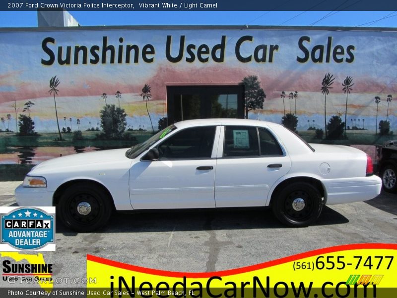Vibrant White / Light Camel 2007 Ford Crown Victoria Police Interceptor