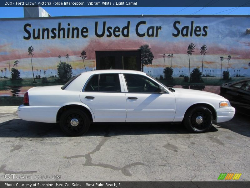 Vibrant White / Light Camel 2007 Ford Crown Victoria Police Interceptor