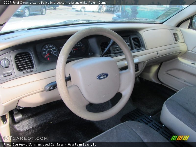 Vibrant White / Light Camel 2007 Ford Crown Victoria Police Interceptor