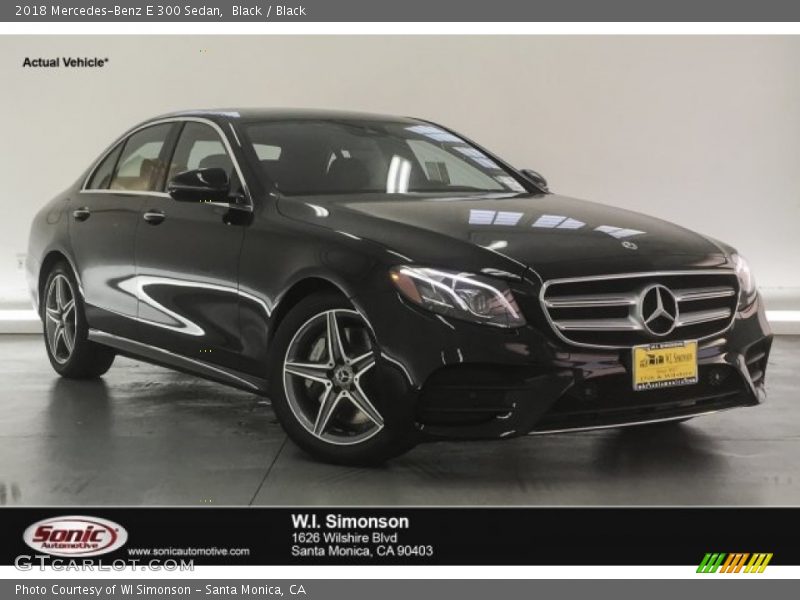 Black / Black 2018 Mercedes-Benz E 300 Sedan