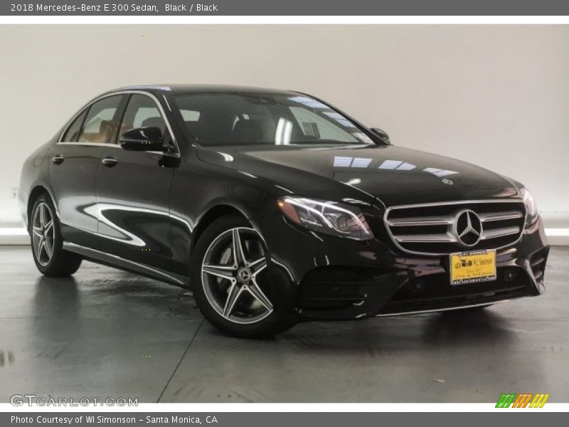 Black / Black 2018 Mercedes-Benz E 300 Sedan