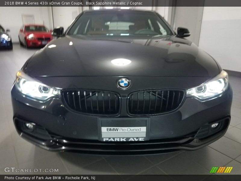 Black Sapphire Metallic / Cognac 2018 BMW 4 Series 430i xDrive Gran Coupe