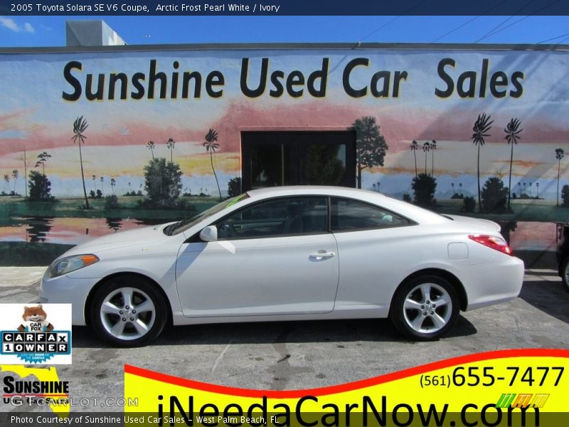Arctic Frost Pearl White / Ivory 2005 Toyota Solara SE V6 Coupe