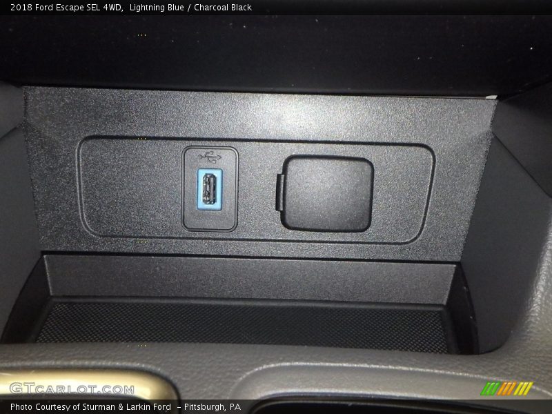 Lightning Blue / Charcoal Black 2018 Ford Escape SEL 4WD