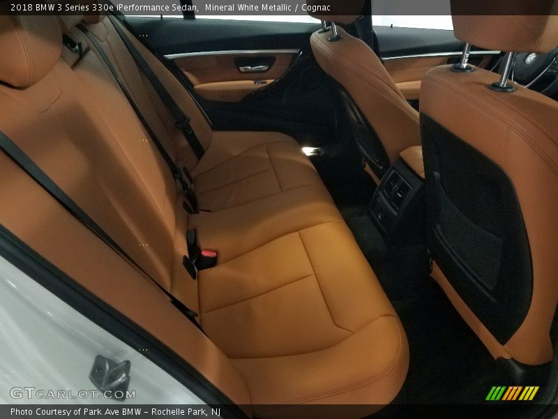 Mineral White Metallic / Cognac 2018 BMW 3 Series 330e iPerformance Sedan